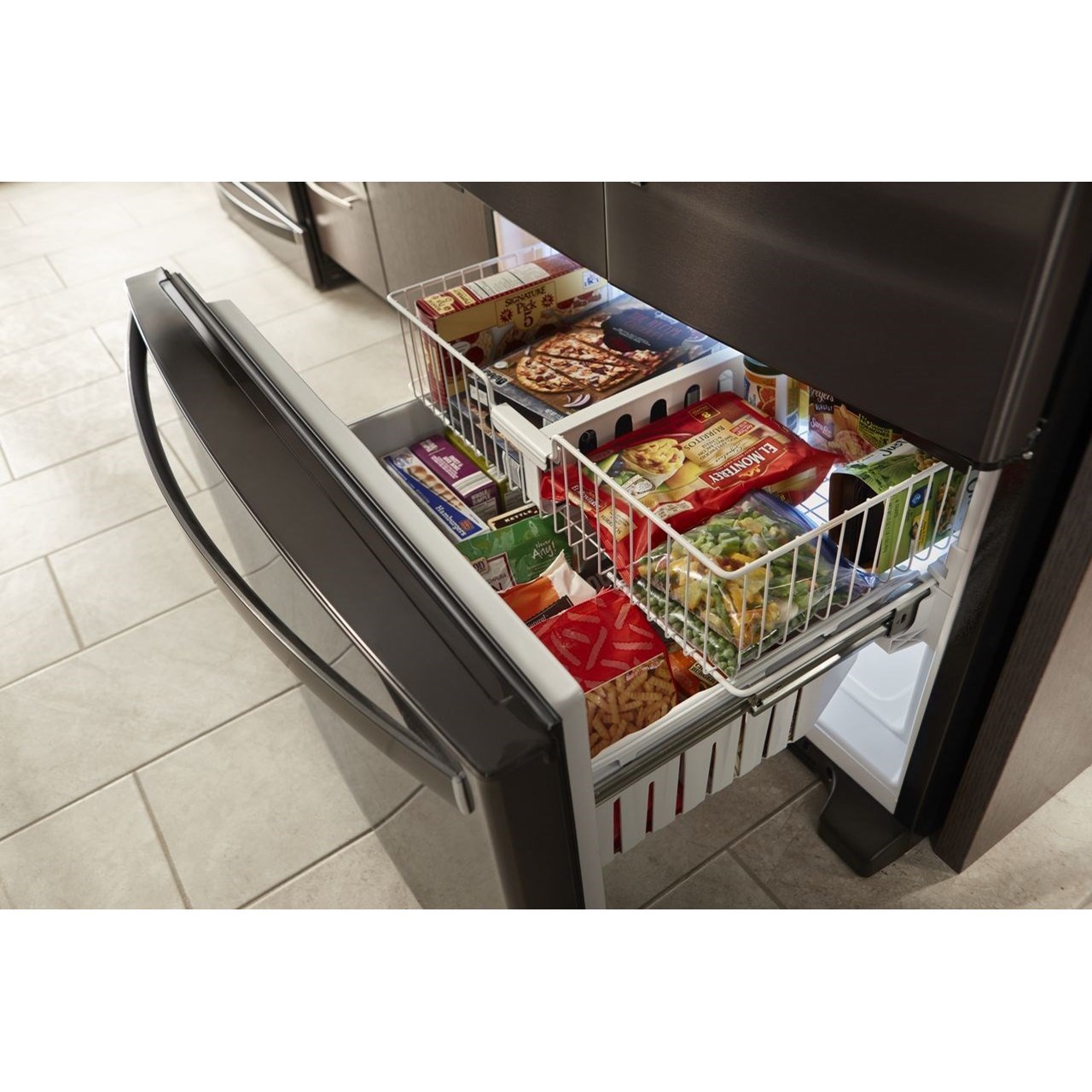 Whirlpool WRF555SDFZ 36inch Wide French Door Refrigerator in FingerprintResistant Stainless